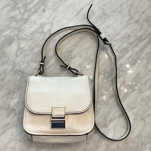 Proenza Schouler Tiny Kent Crossbody Bag White Leather Mini Satchel Purse